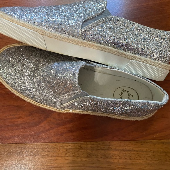 Jack Rogers Tucker Silver Glitter slip on shoes - Picture 1 of 9